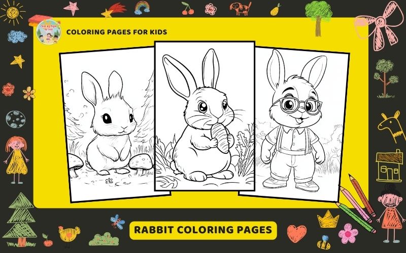 Rabbit Coloring Pages Featured Image