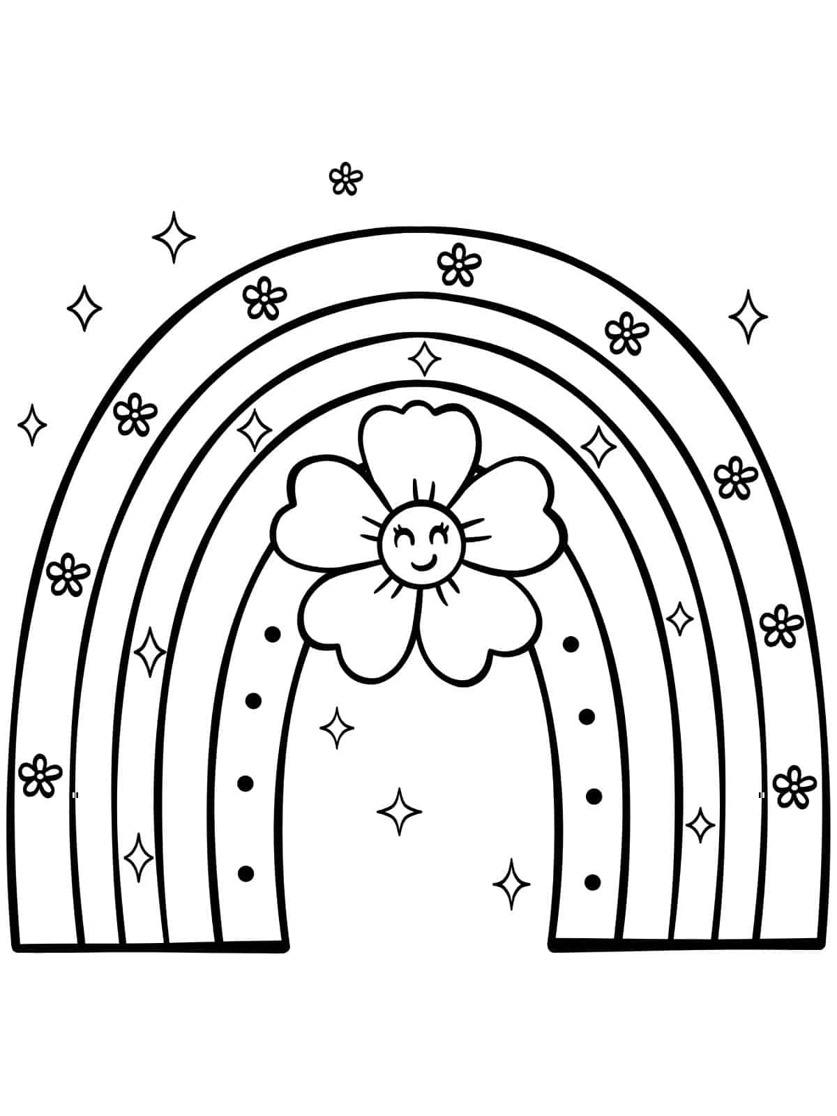 Rainbow Color Learning Coloring Pages