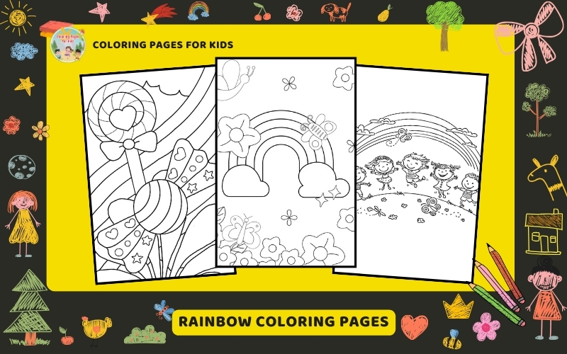 Rainbow Coloring Pages Featured Image