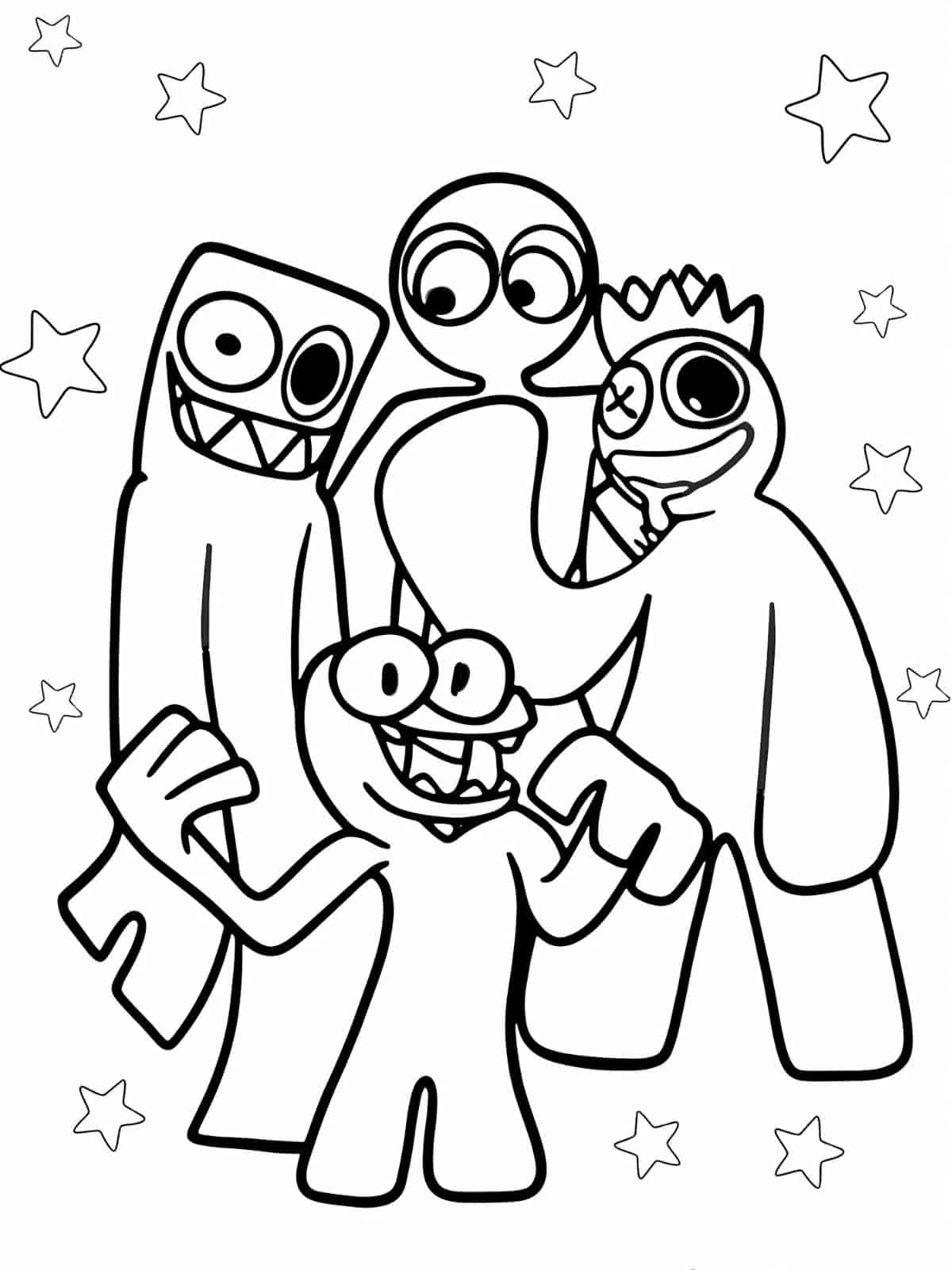 Rainbow Friends Chapter Coloring Pages