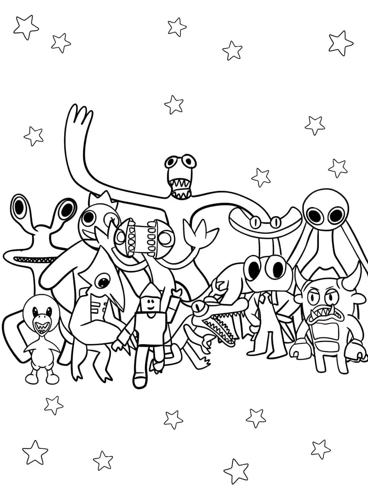 Rainbow Friends Chapter Coloring Pages