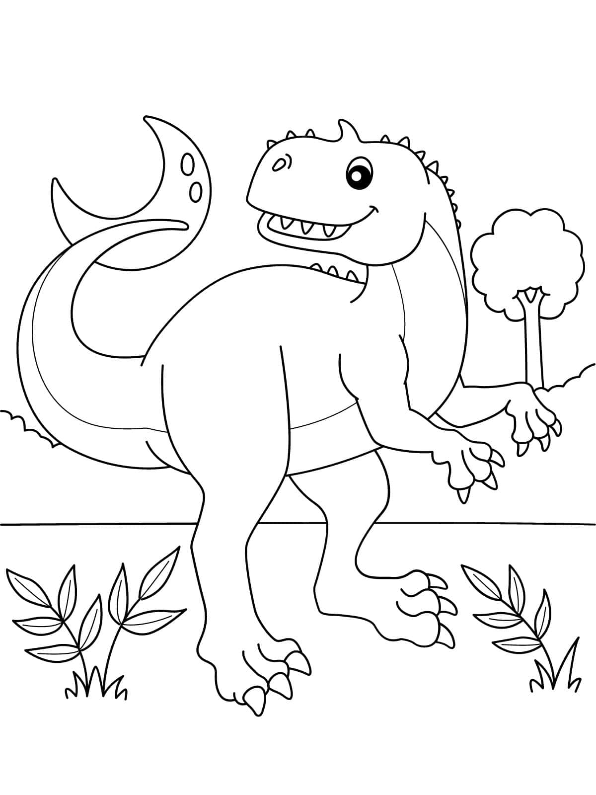 Rajasaurus Dinosaur Coloring Sheets For Kids