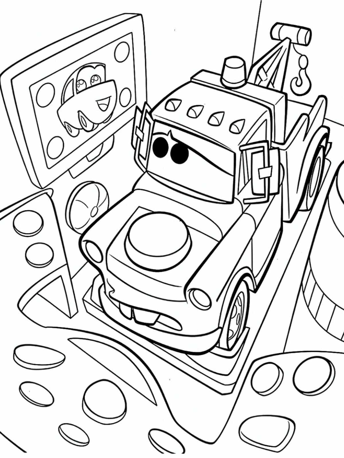 Ramone S Custom Car Shop Coloring Pages