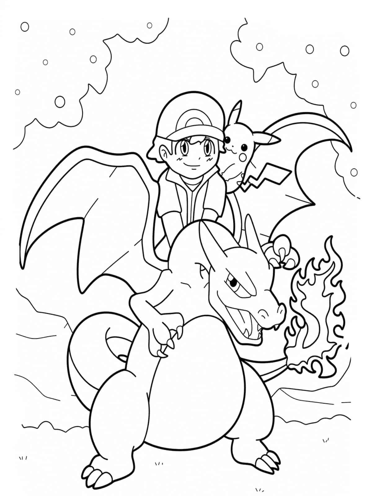 Realistic Charizard Coloring Pages