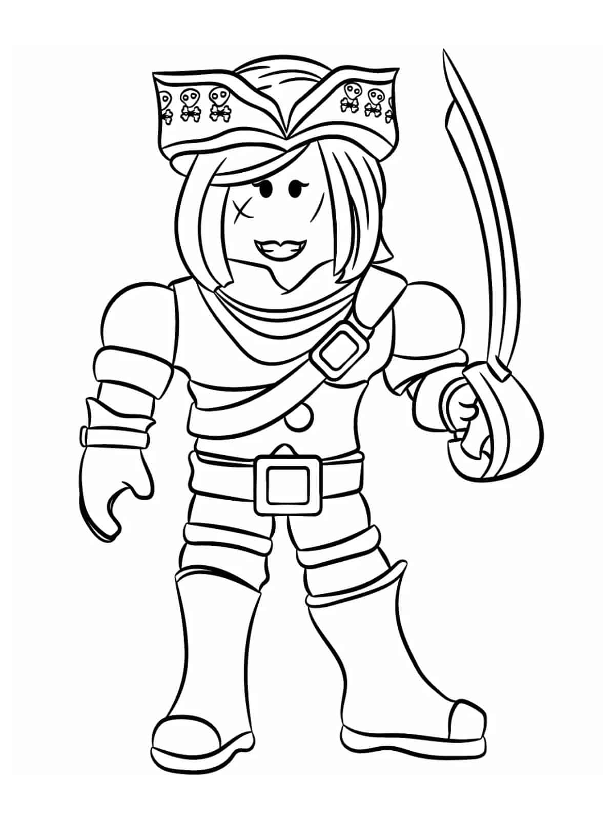 Roblox Coloring Pages Ezebel The Pirate Queen