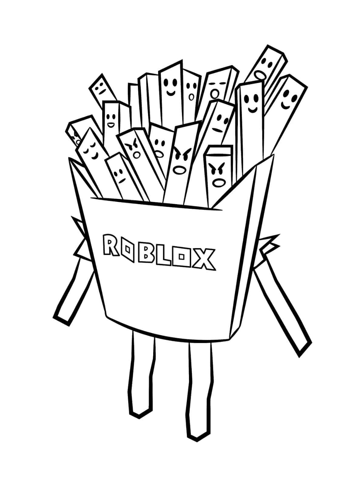 Roblox Gang O Fries Coloring Page