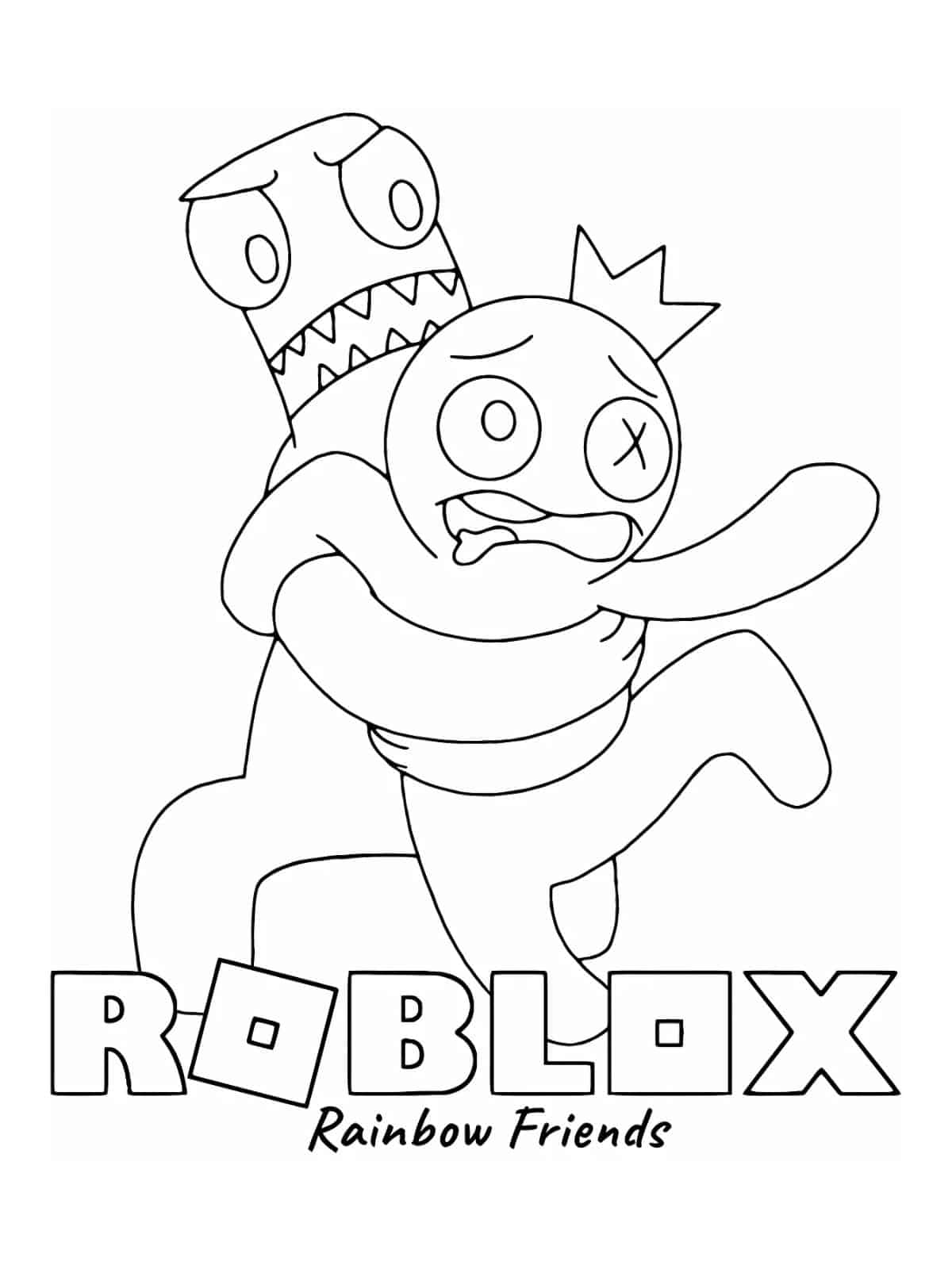 Roblox Rainbow Friend Coloring Pages