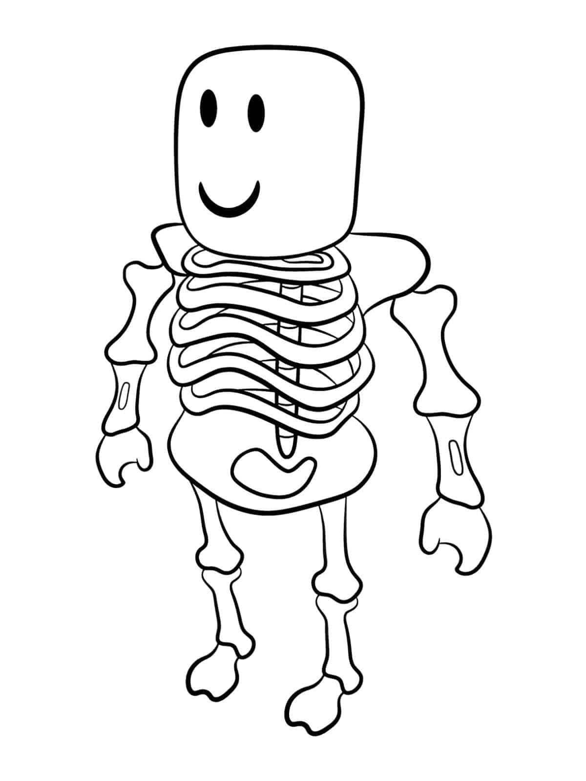 Roblox Skeleton Coloring Pages