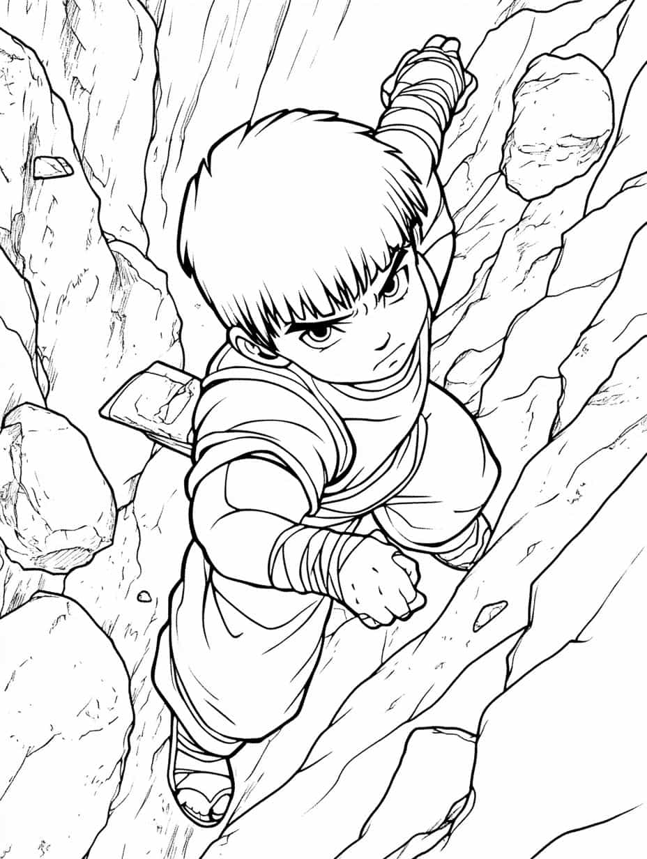 Rock Lee Coloring Pages Simple