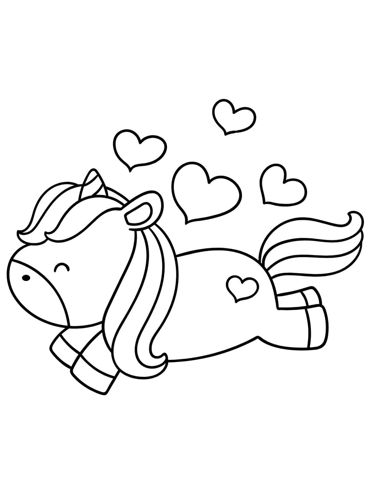 Running Unicorn Coloring Pages For Kids