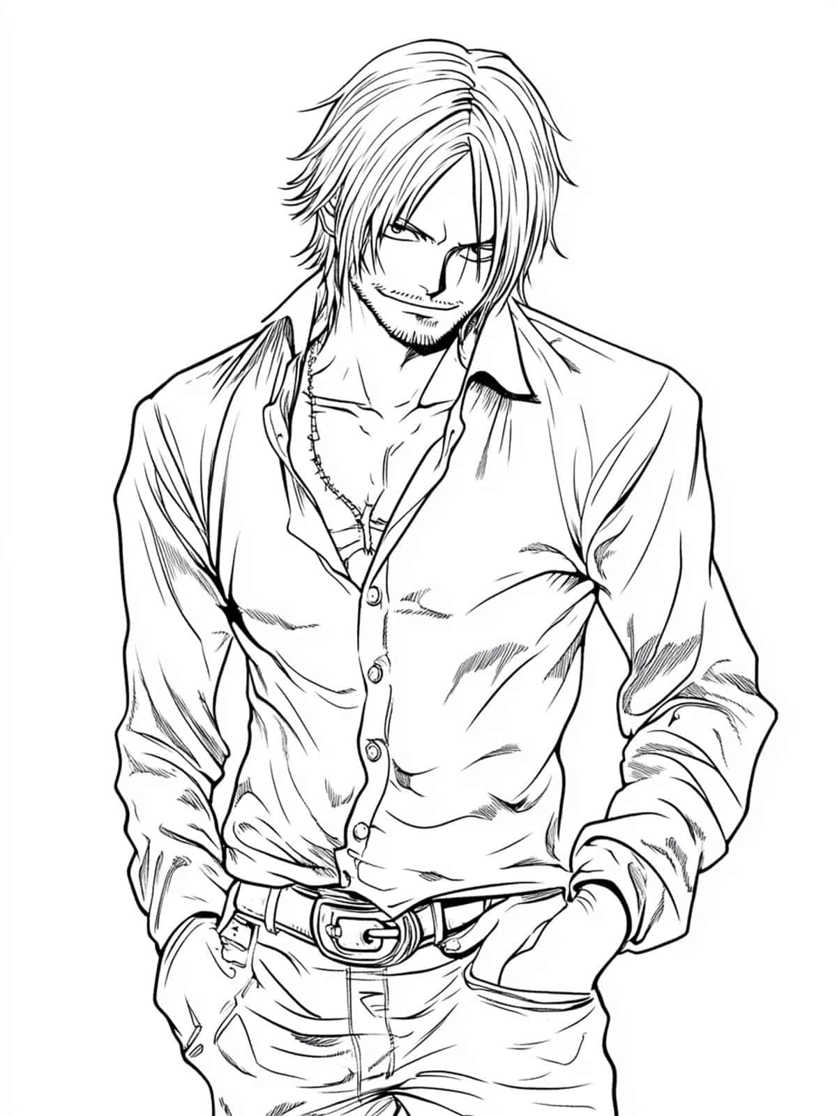 Sanji In One Piece Coloring Pages Coloring Page