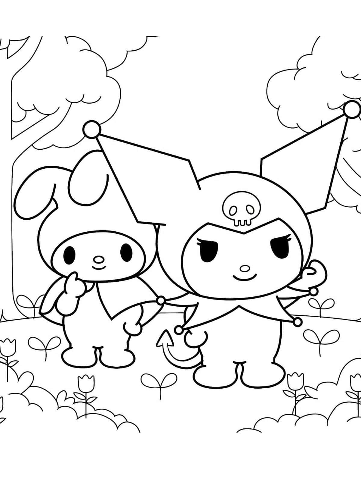 Sanrio Kuromi Coloring Pages