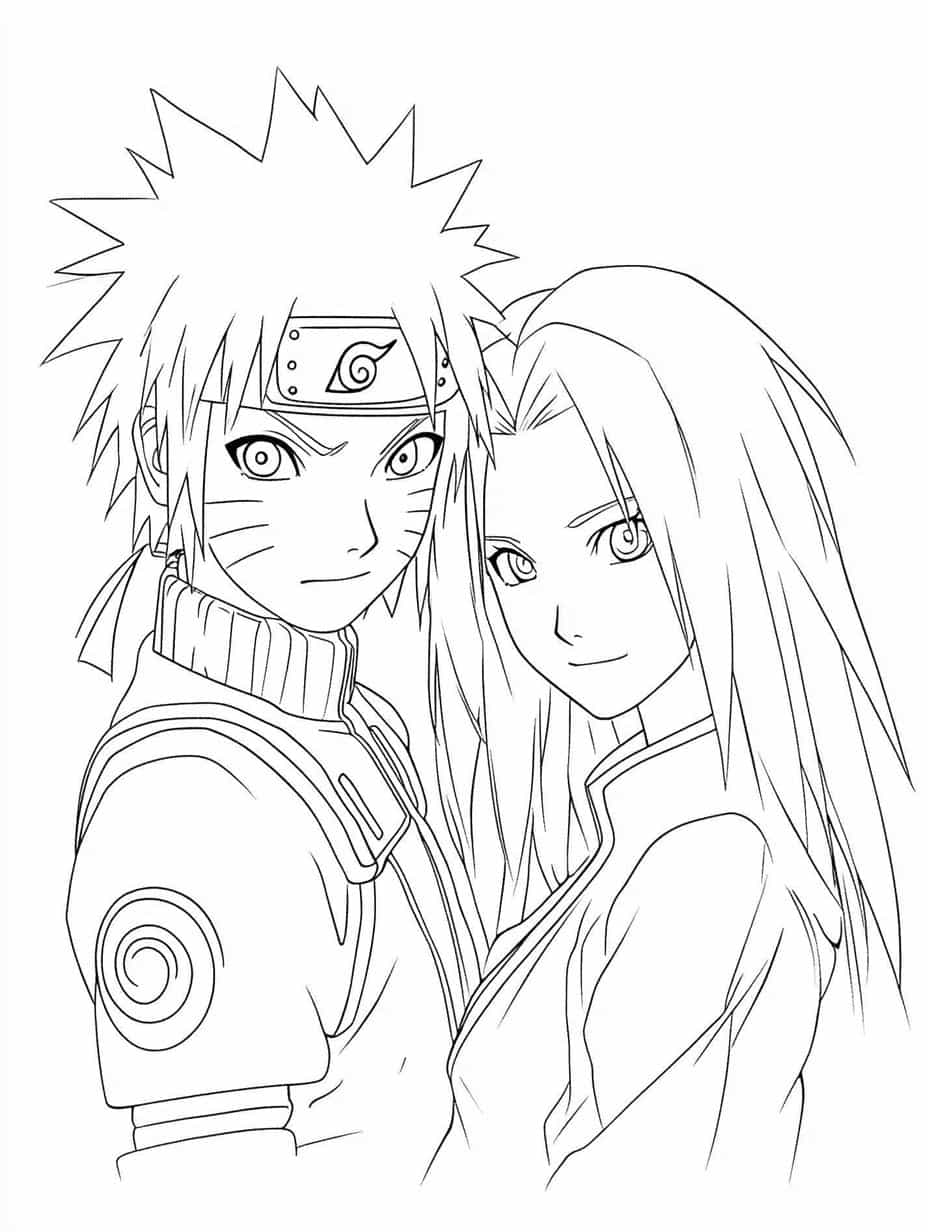 Sasuke And Sakura Coloring Pages