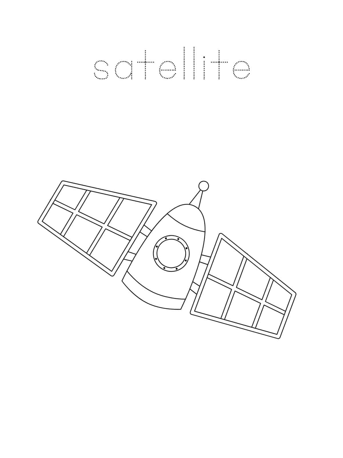 Satelite Astronaut Coloring Pages