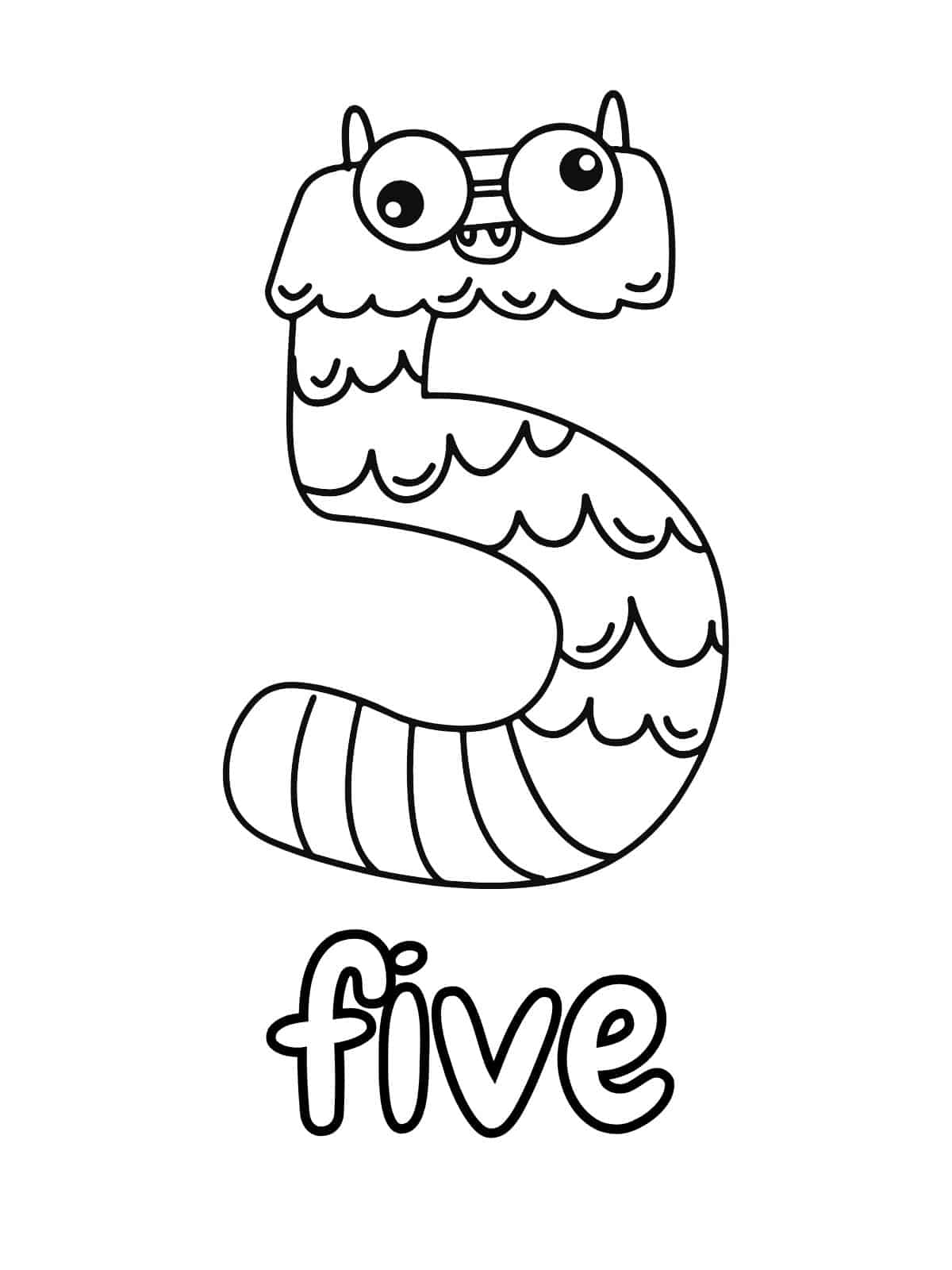 Shape Numbers Coloring Sheets