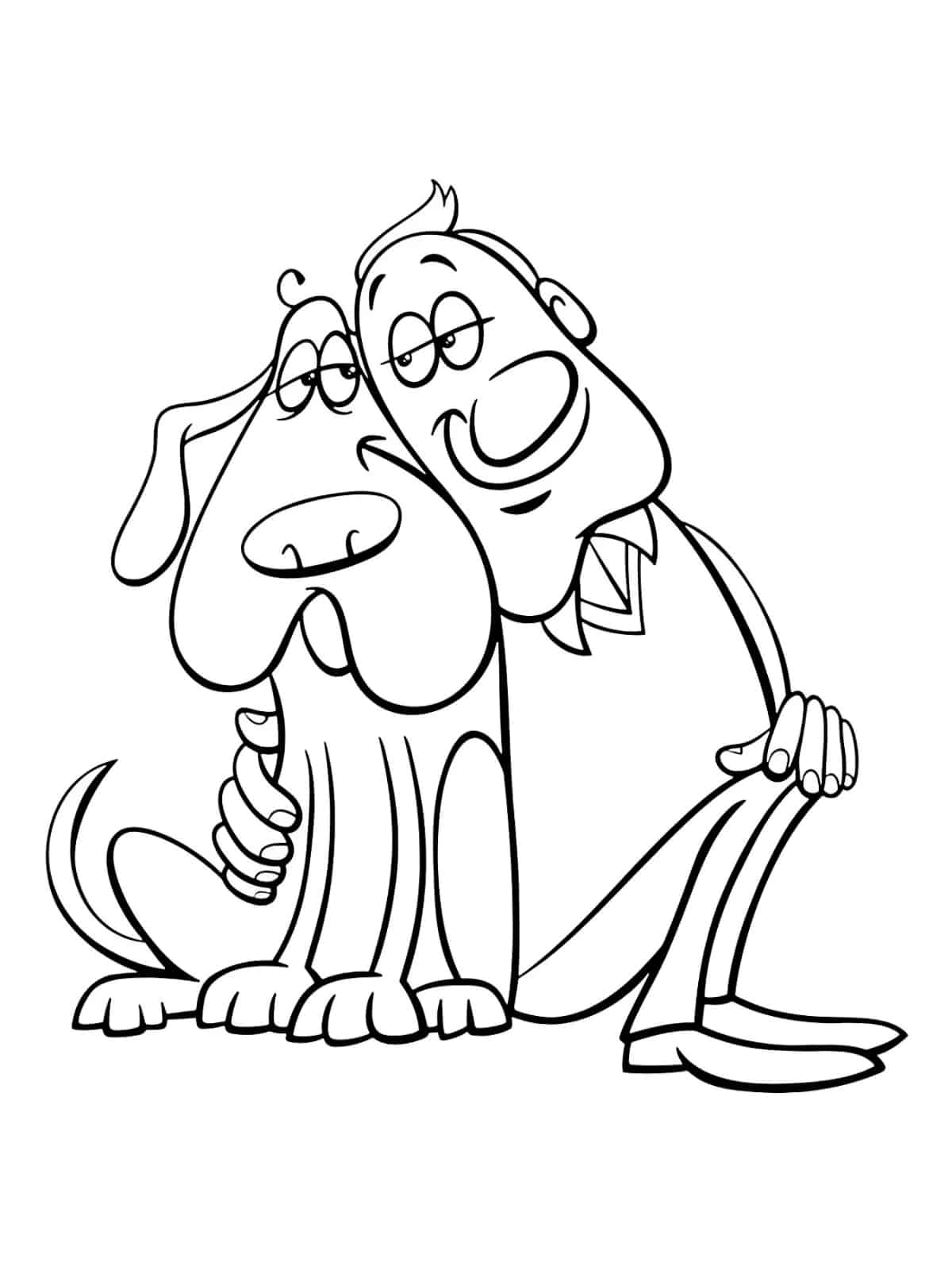 Side By Side Friends Coloring Pages