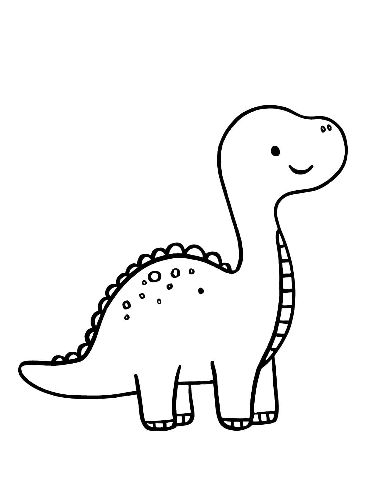 Simple Dinosaur Coloring Sheets For Kids