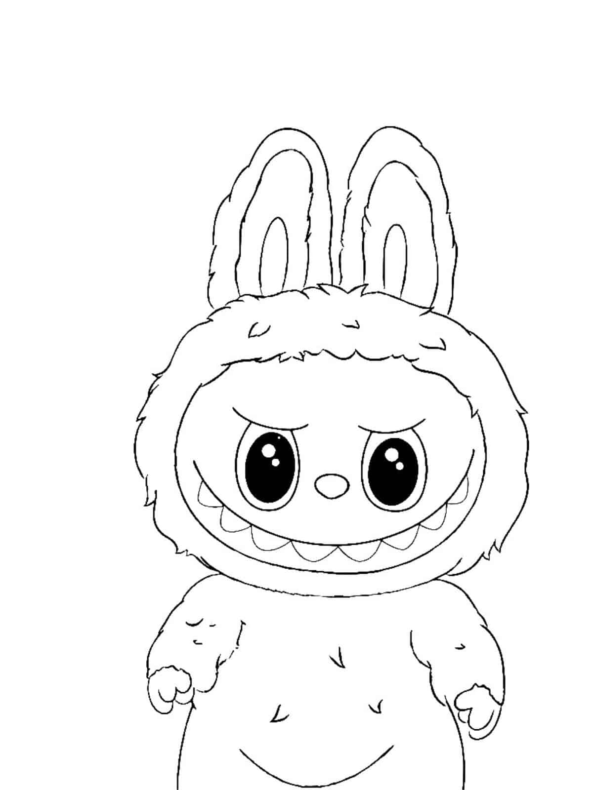 Simple Labubu Coloring Pages For Kids