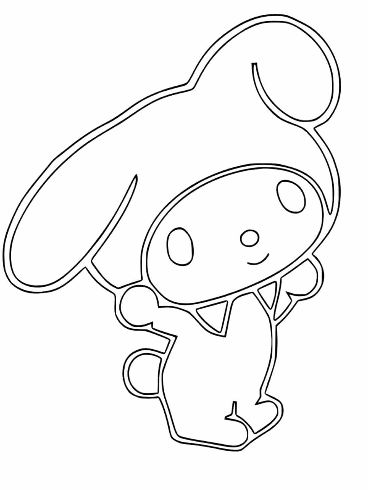 Simple My Melody Coloring Pages