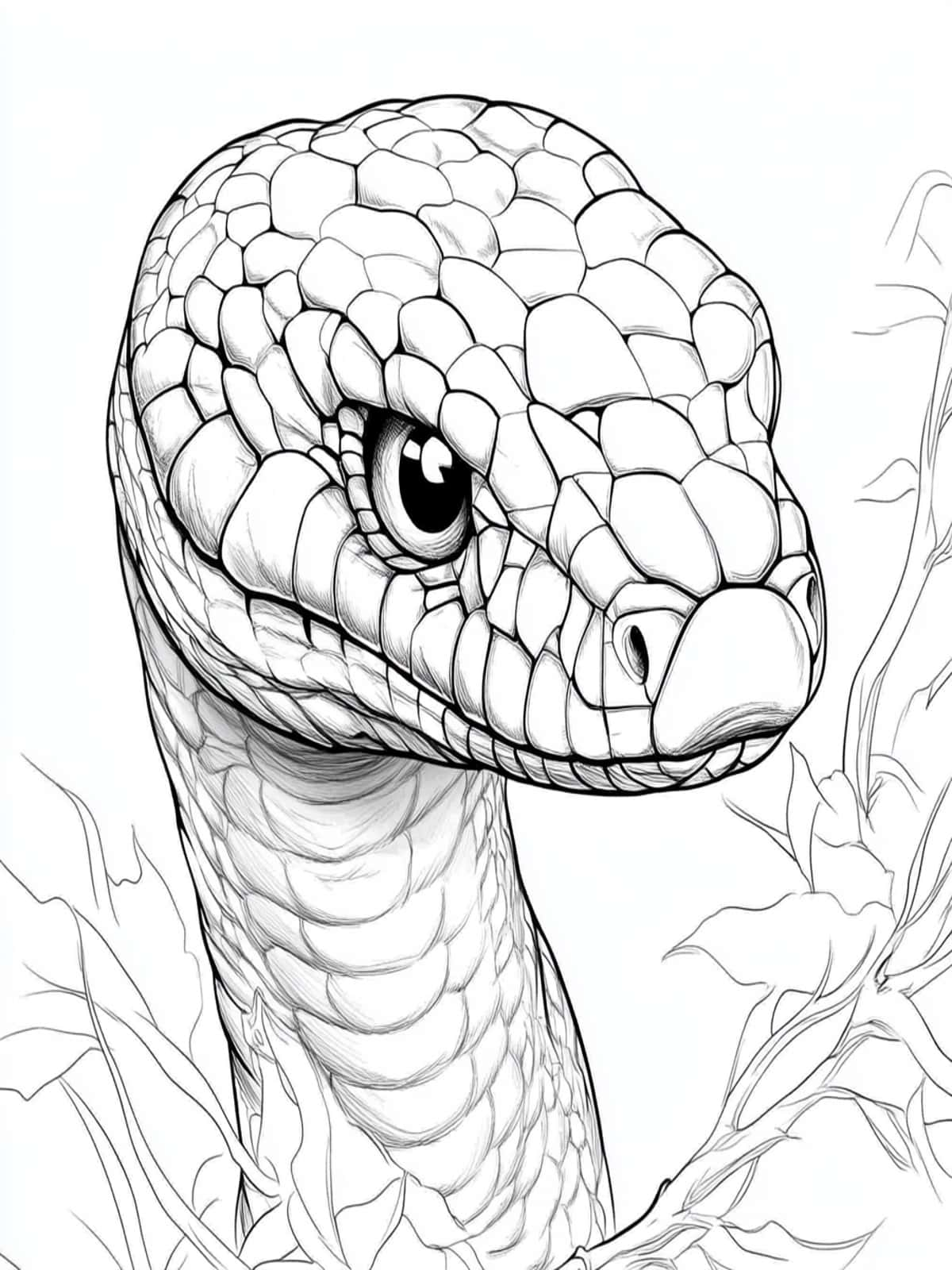 Snake Camouflaging Coloring Pages