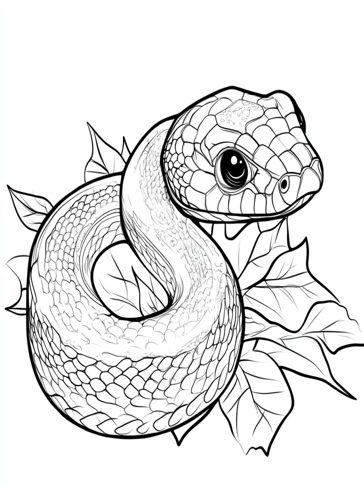 Snake In Forest Coloring Pages