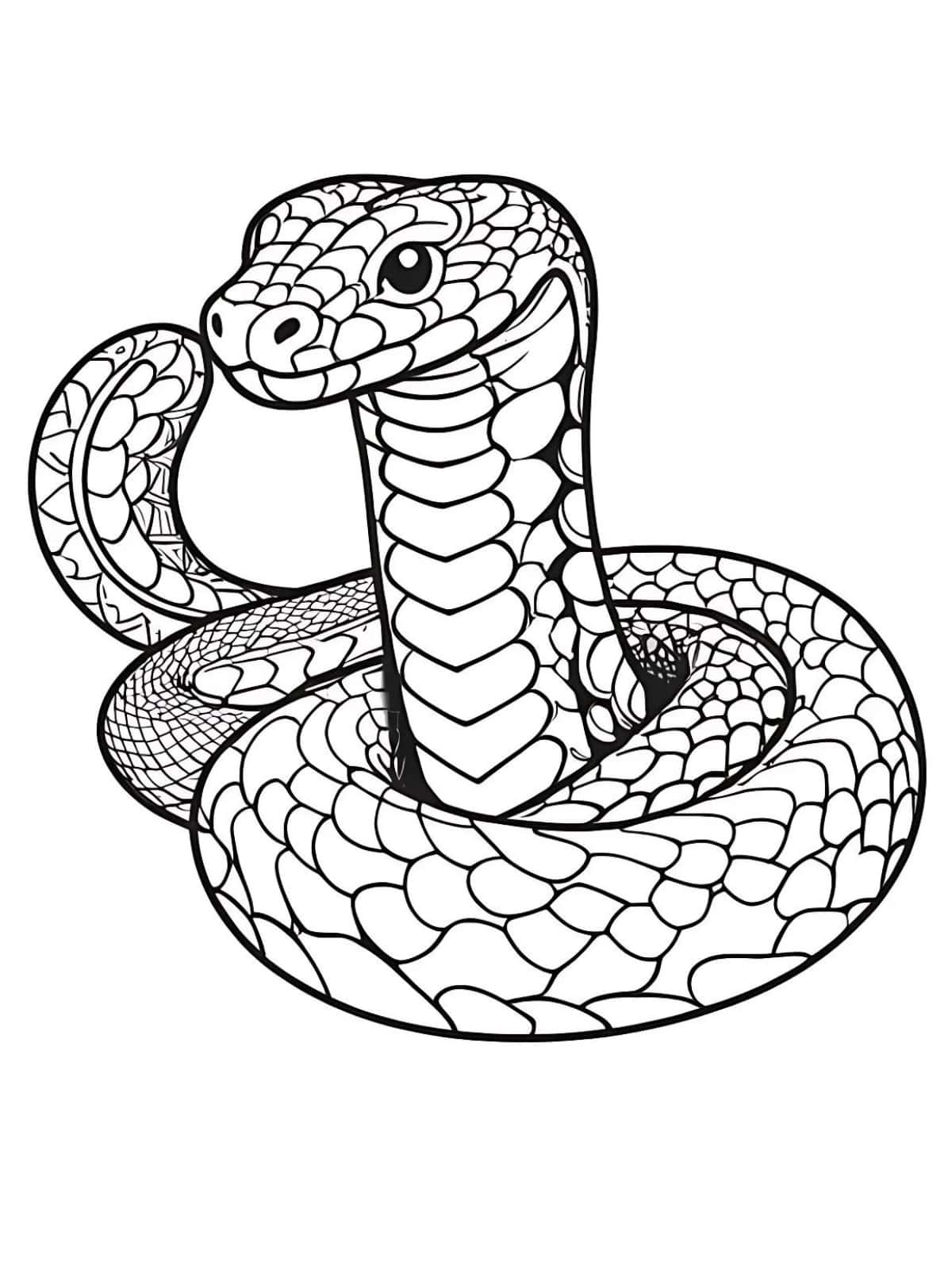 Snake Themed Coloring Pages For Kids