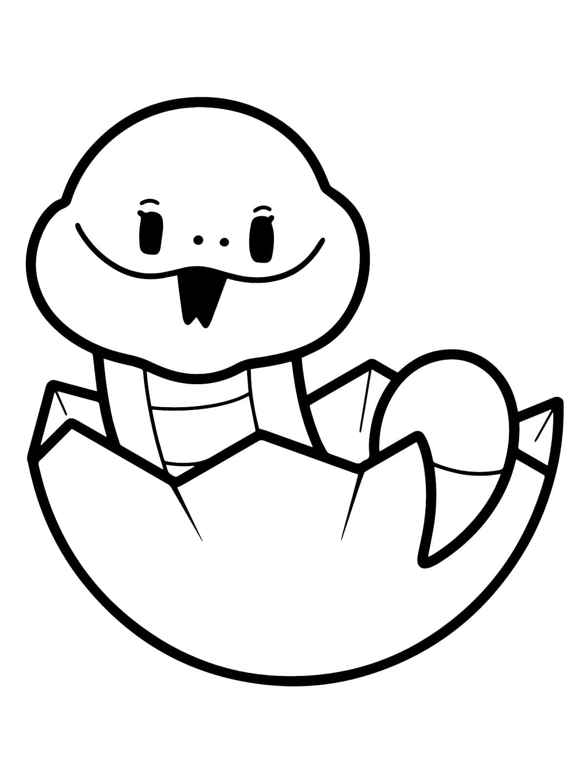 Snake With Tongue Out Coloring Pages