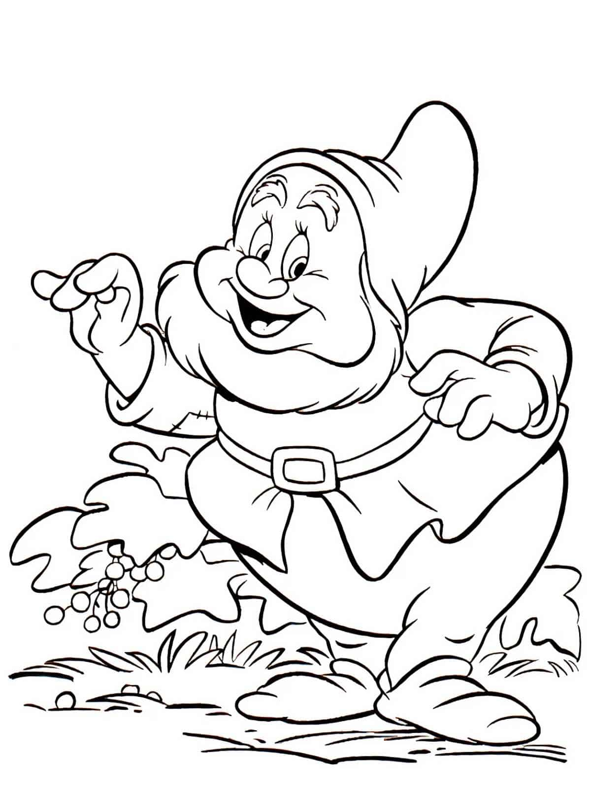 Snow White And Seven Dwarfs Coloring Sheets