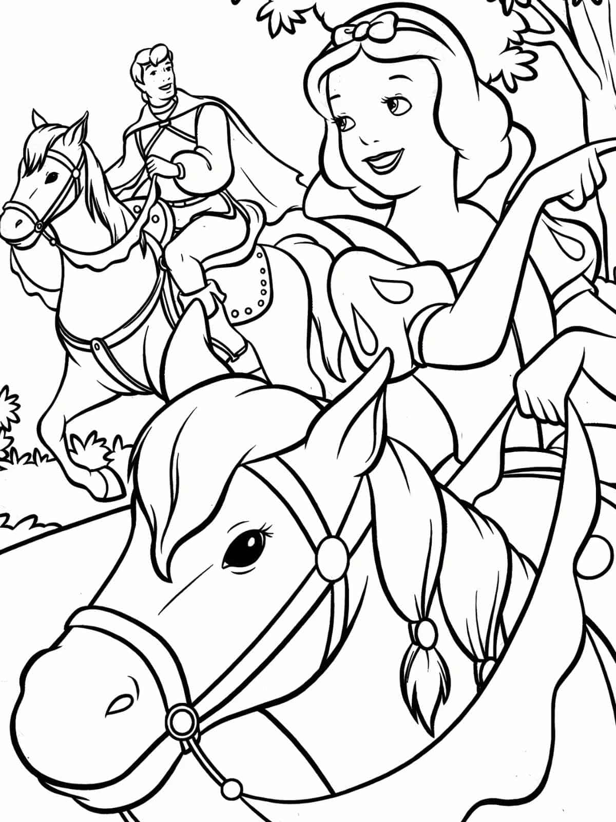 Snow White And The Prince Coloring Pages