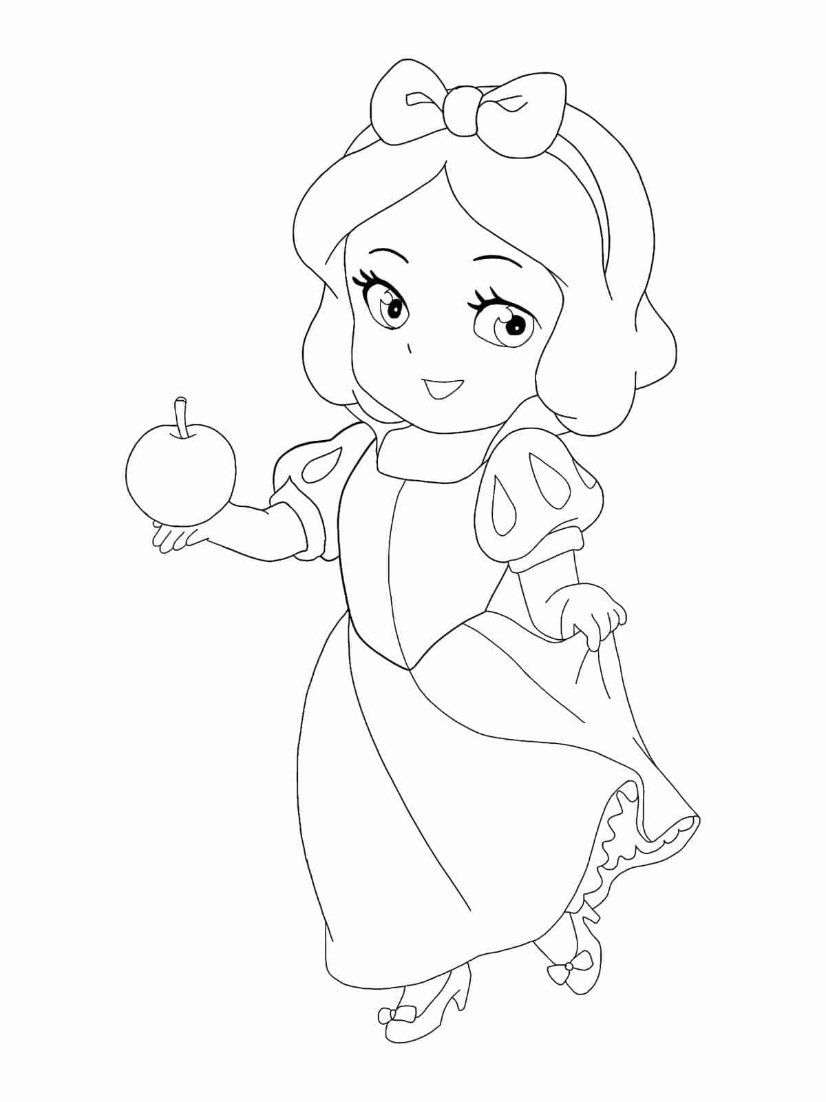 Snow White Apple Coloring Pages