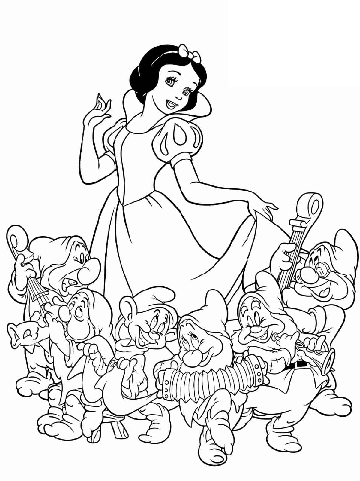 Snow White Coloring Pages For Kids