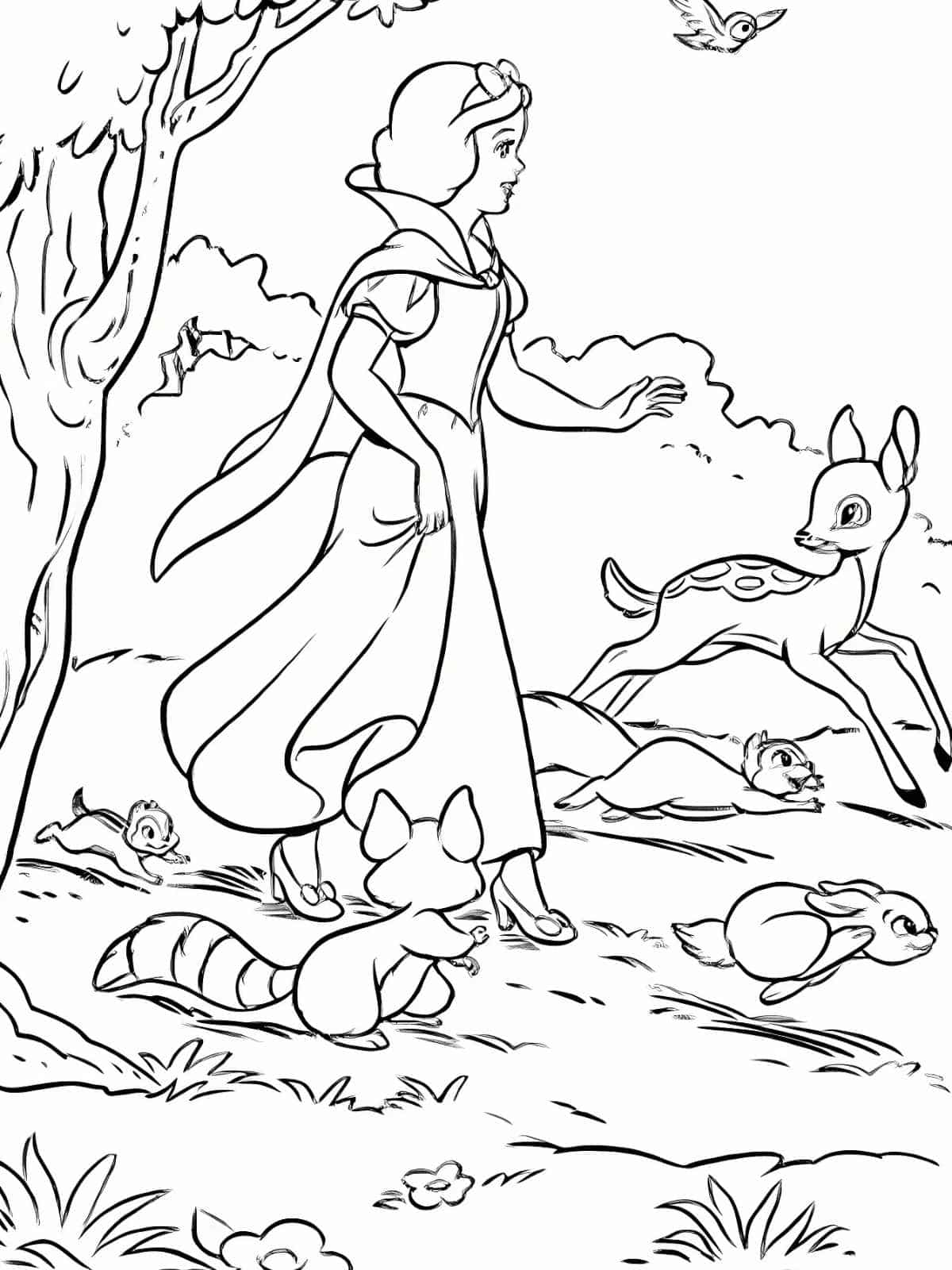 Snow White Courage Coloring Pages