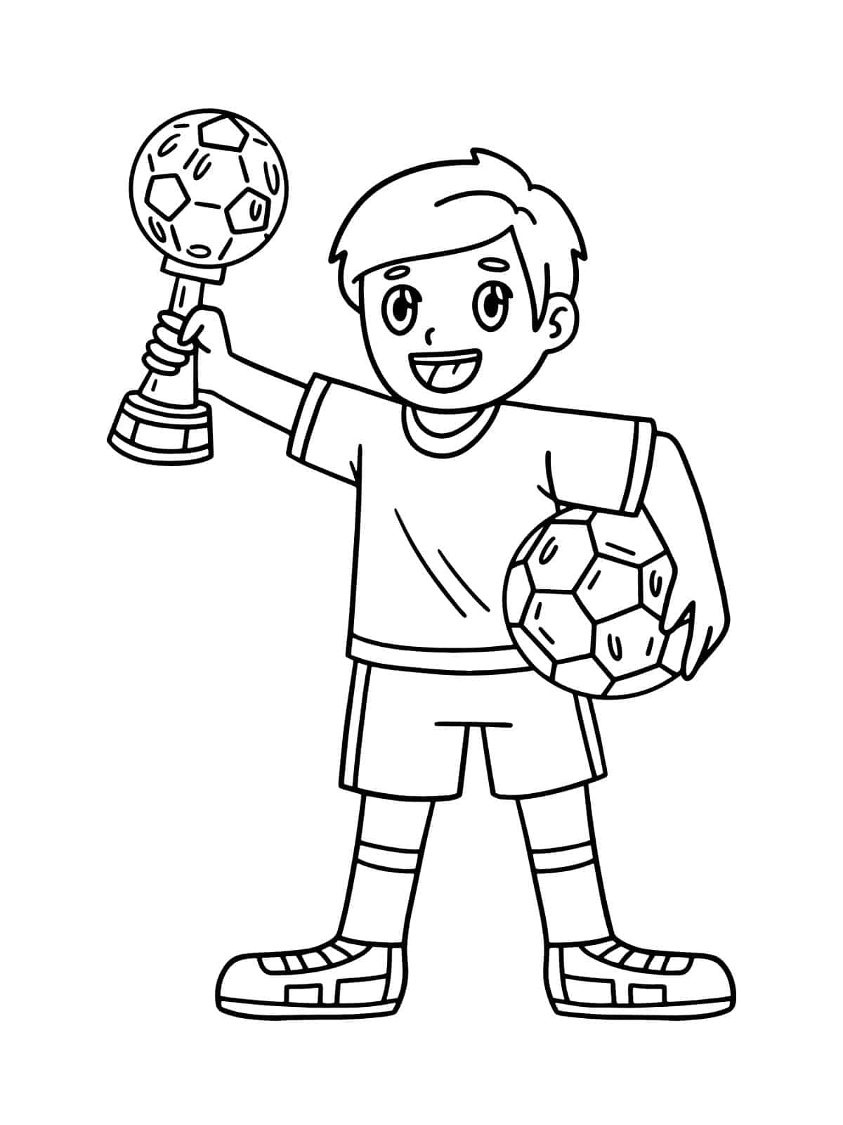 Soccer Player Celebrating A Goal Coloring Pages