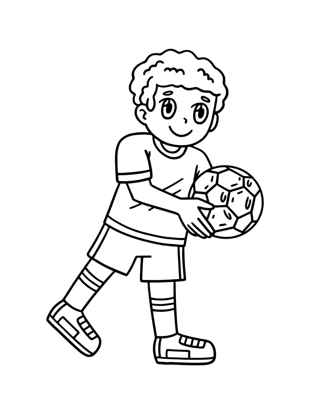 Soccer Player Dribbling Coloring Pages