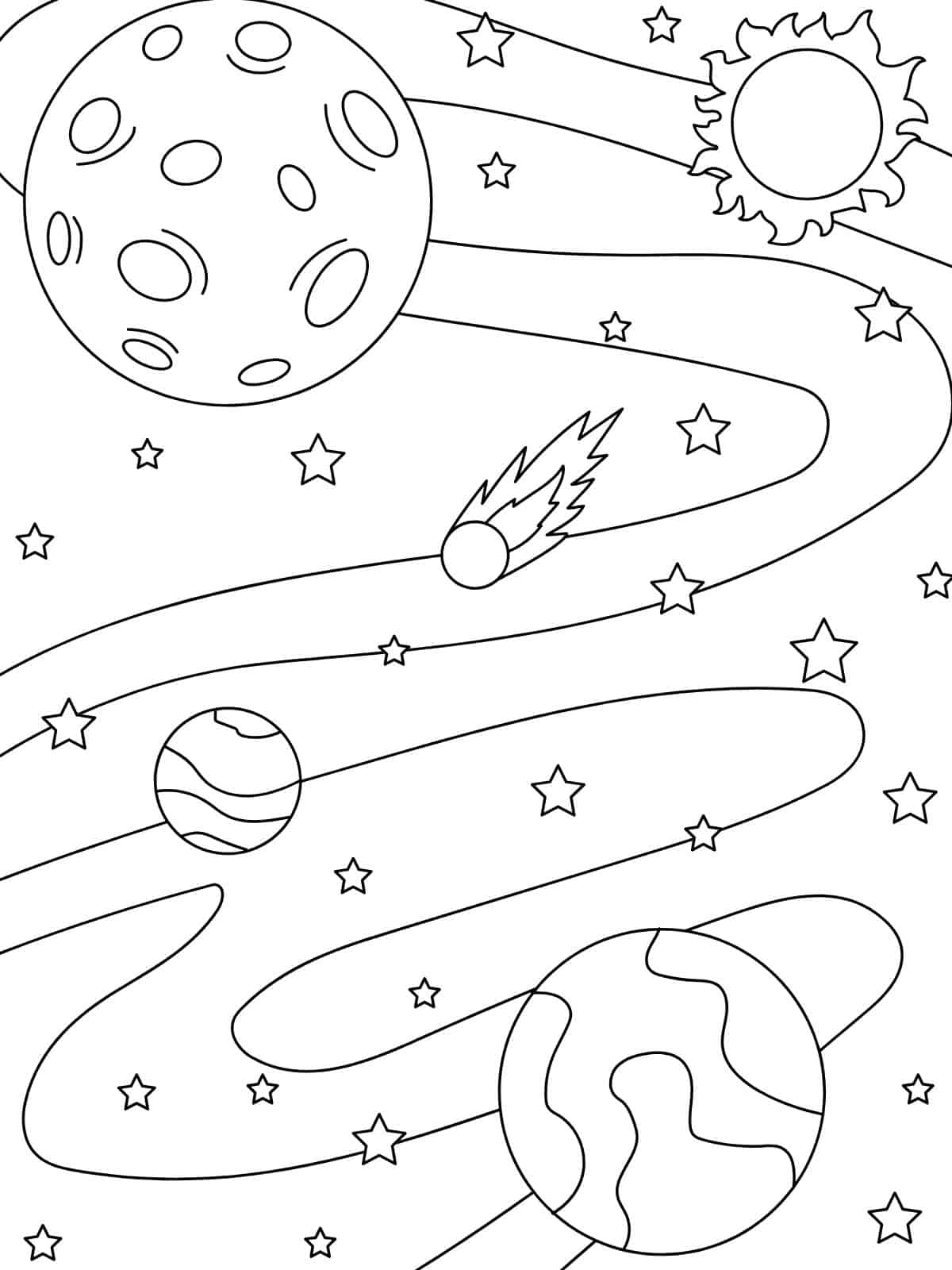 Solar System Coloring Pages For Kids