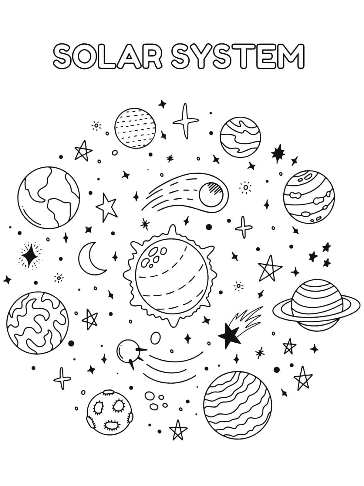 Solar System Coloring Pages