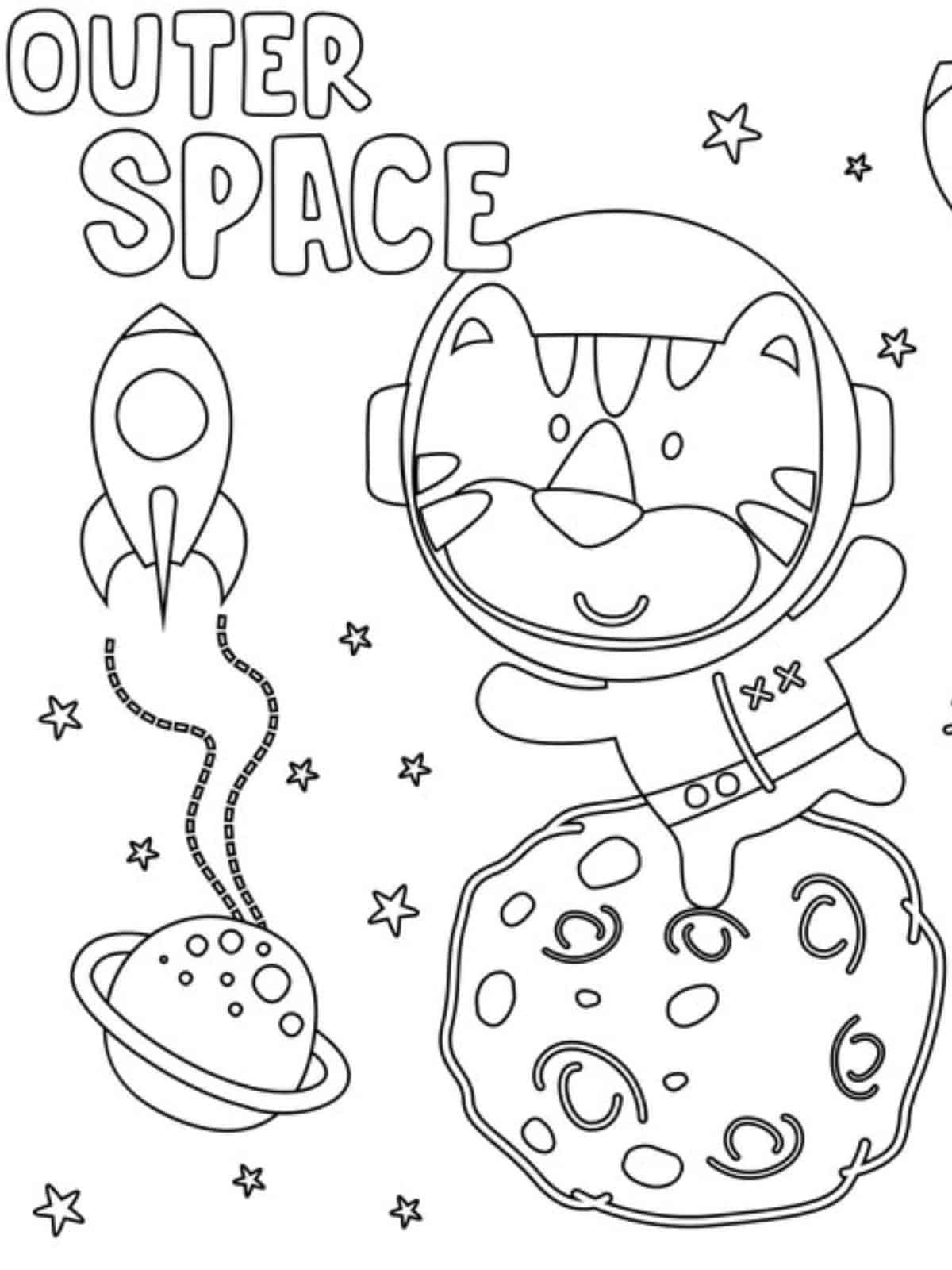 Space Alien Coloring Pages