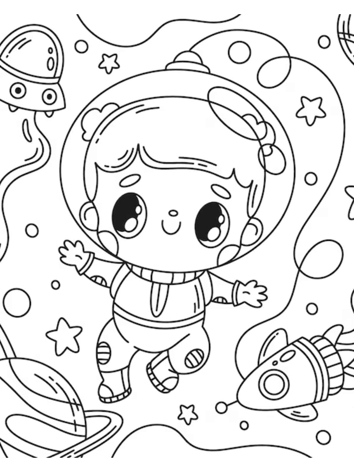 Space Coloring Book Pages