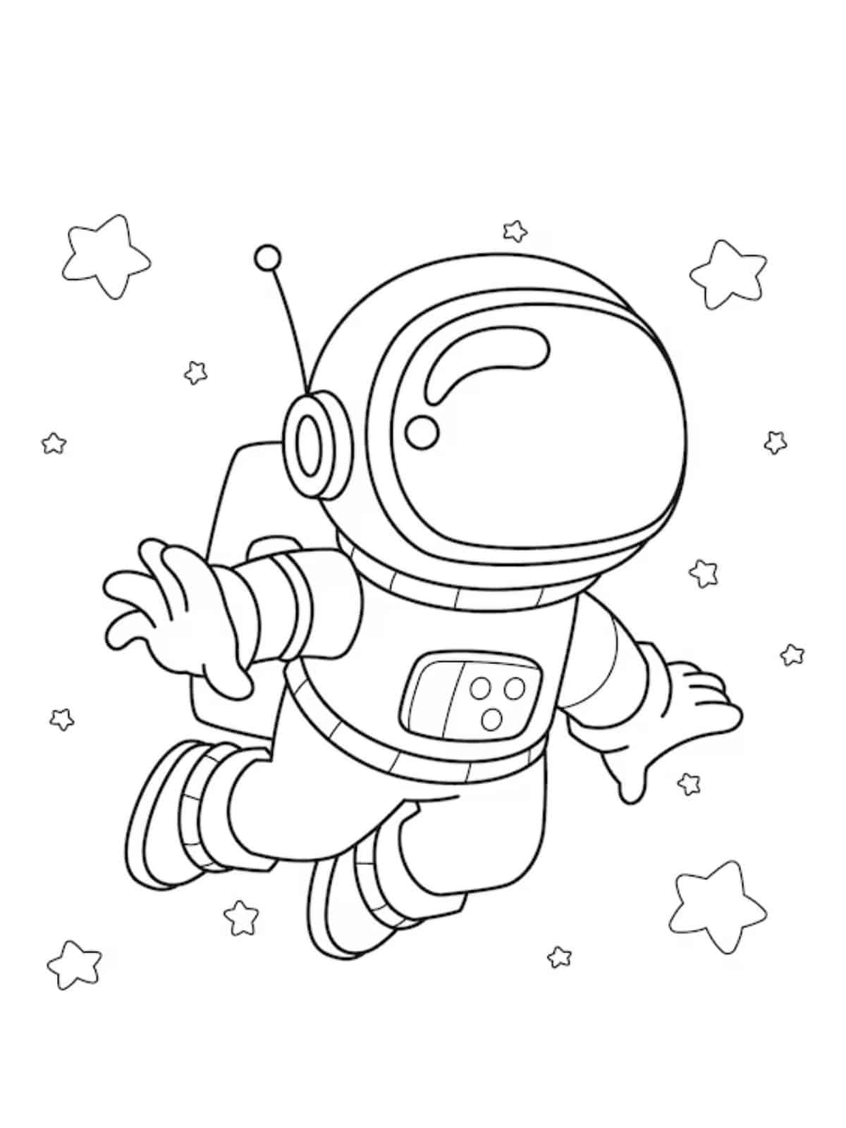 Space Coloring Pages Cute