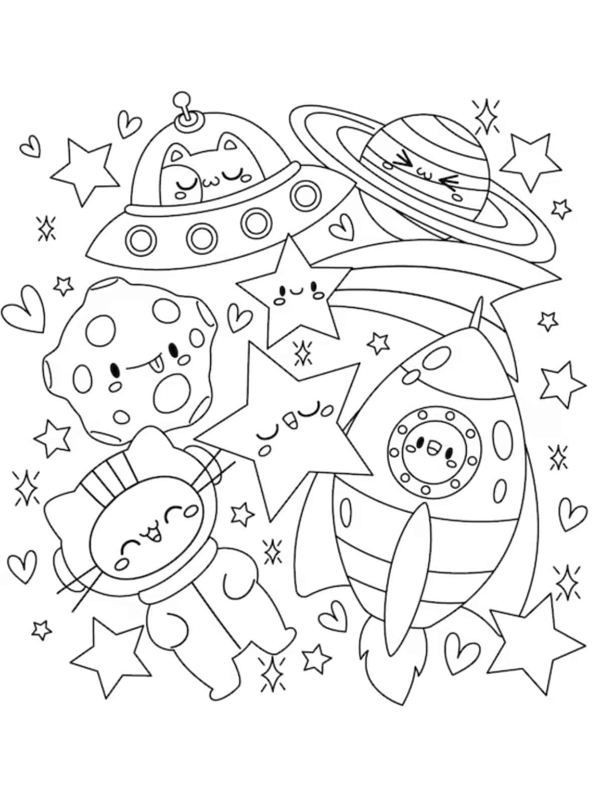 Space Coloring Pages Free Pdf