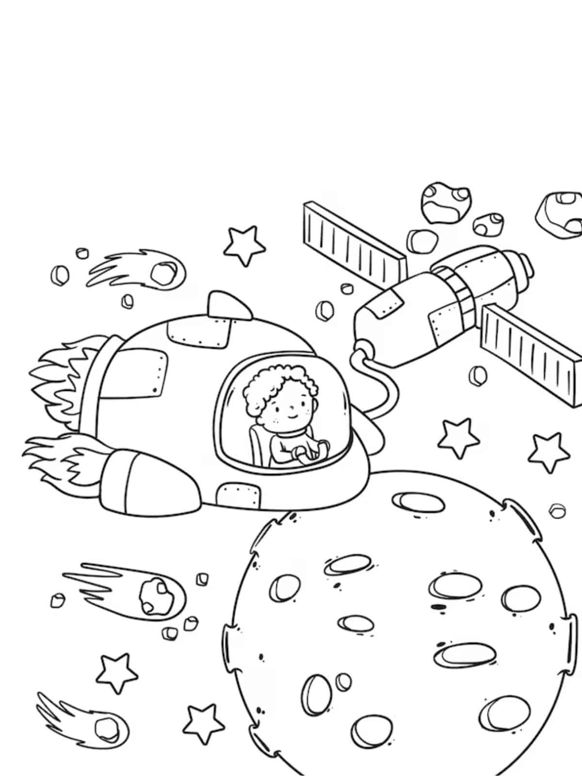 Space Coloring Pages Preschool