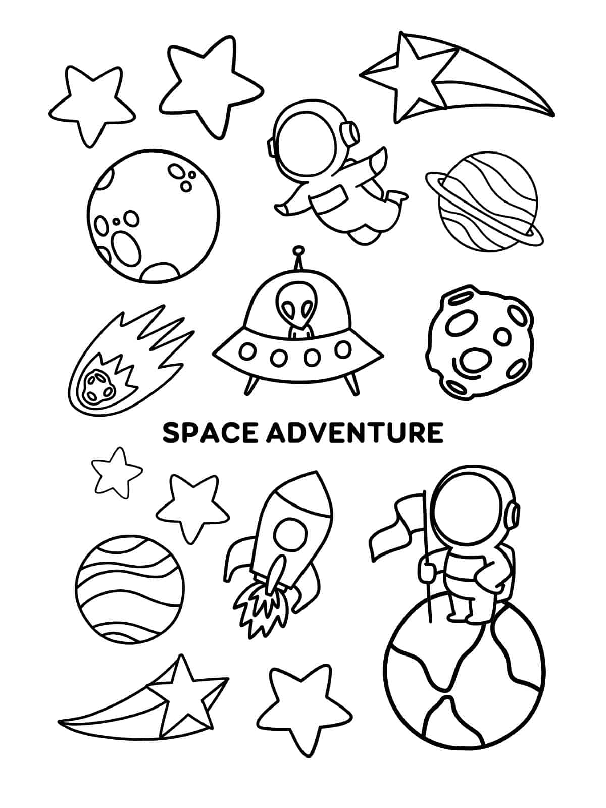 Space Exploration Coloring Pages