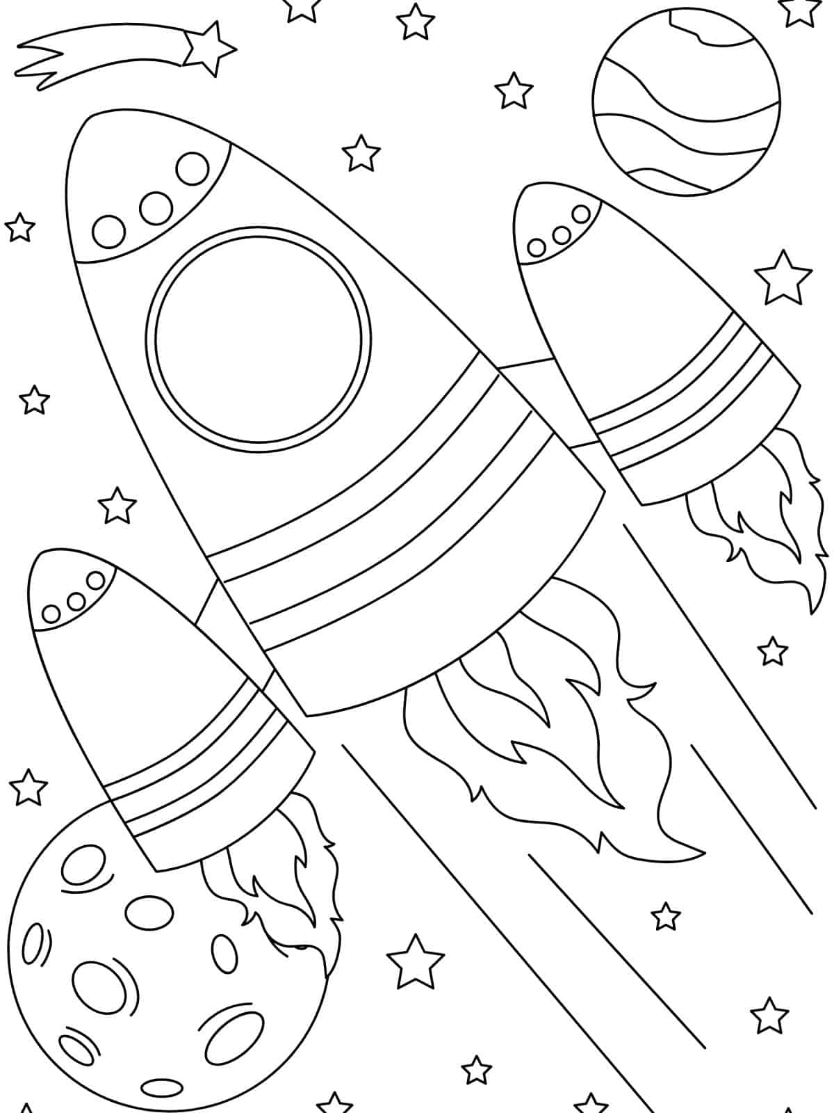 Space Shuttle Coloring Pages For Kids