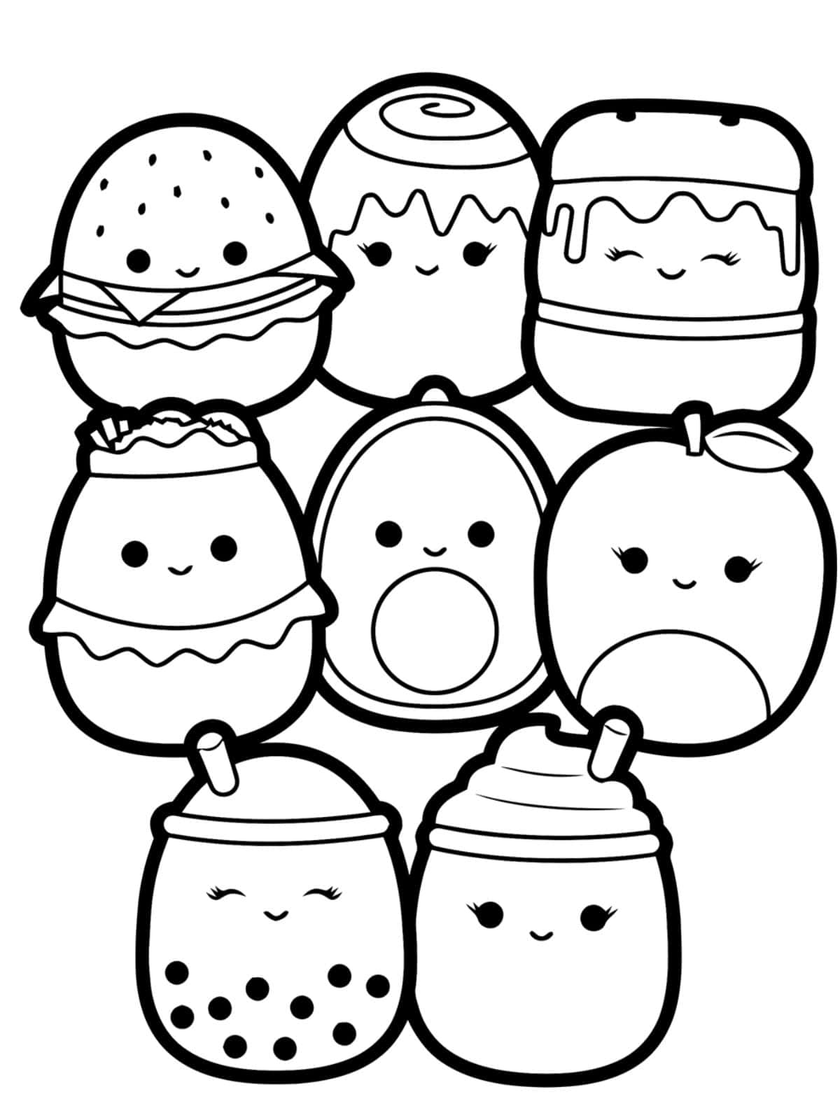 Space Squishmallow Coloring Pages