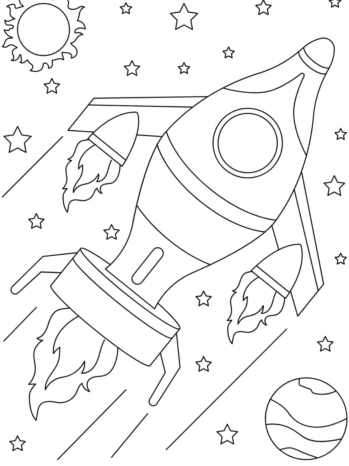 Space Station Coloring Pages