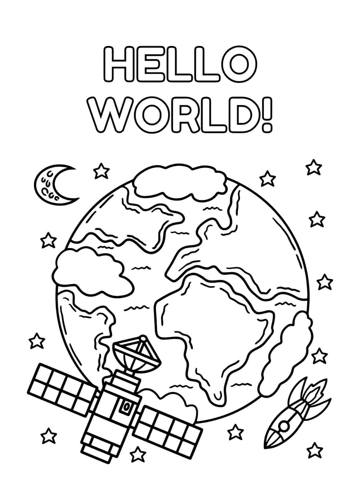 Space Travel Coloring Pages