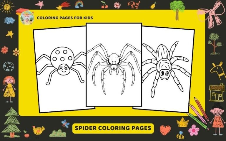 Spider Coloring Pages Featured Image