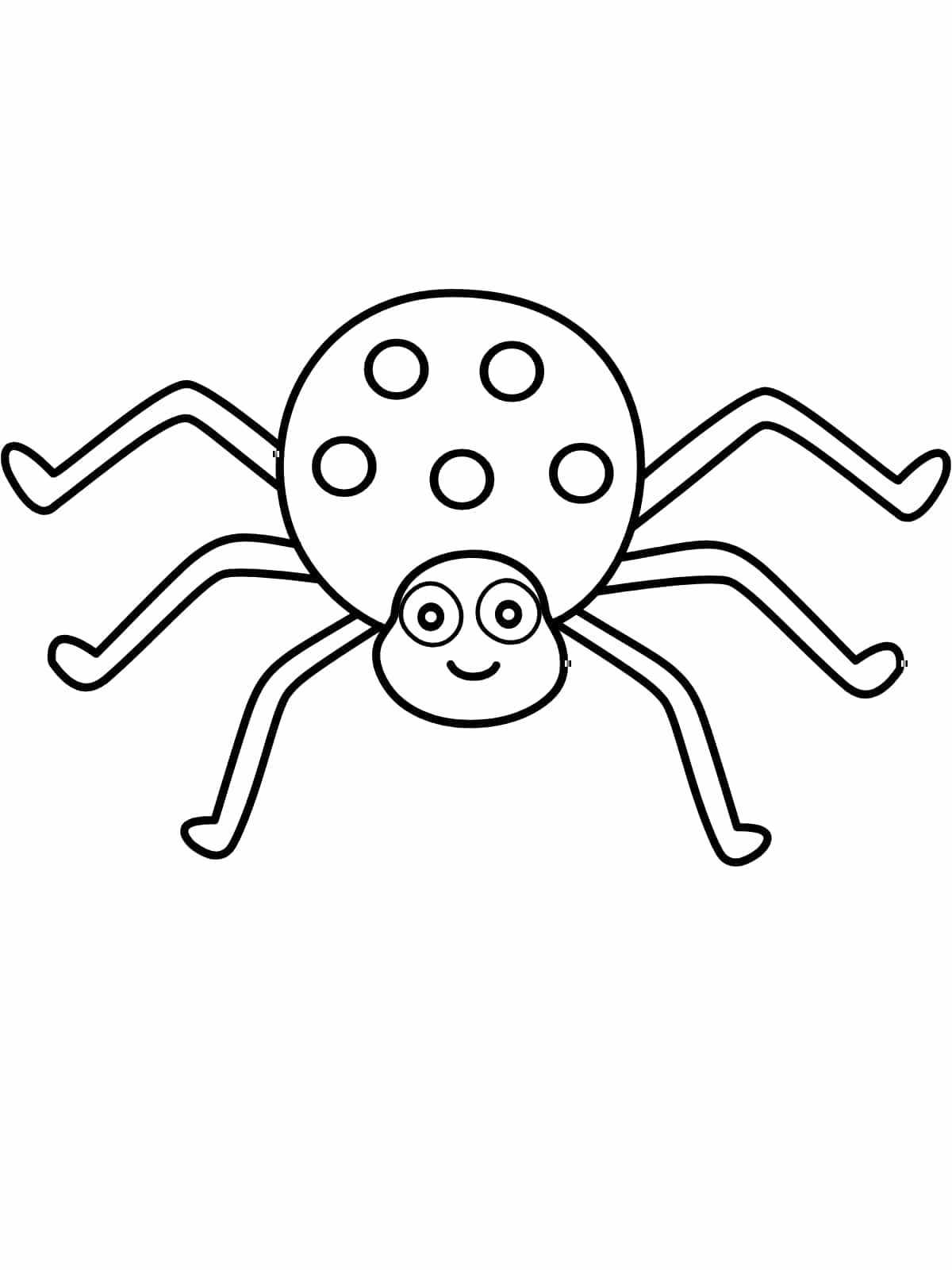 Spider In Forest Coloring Pages