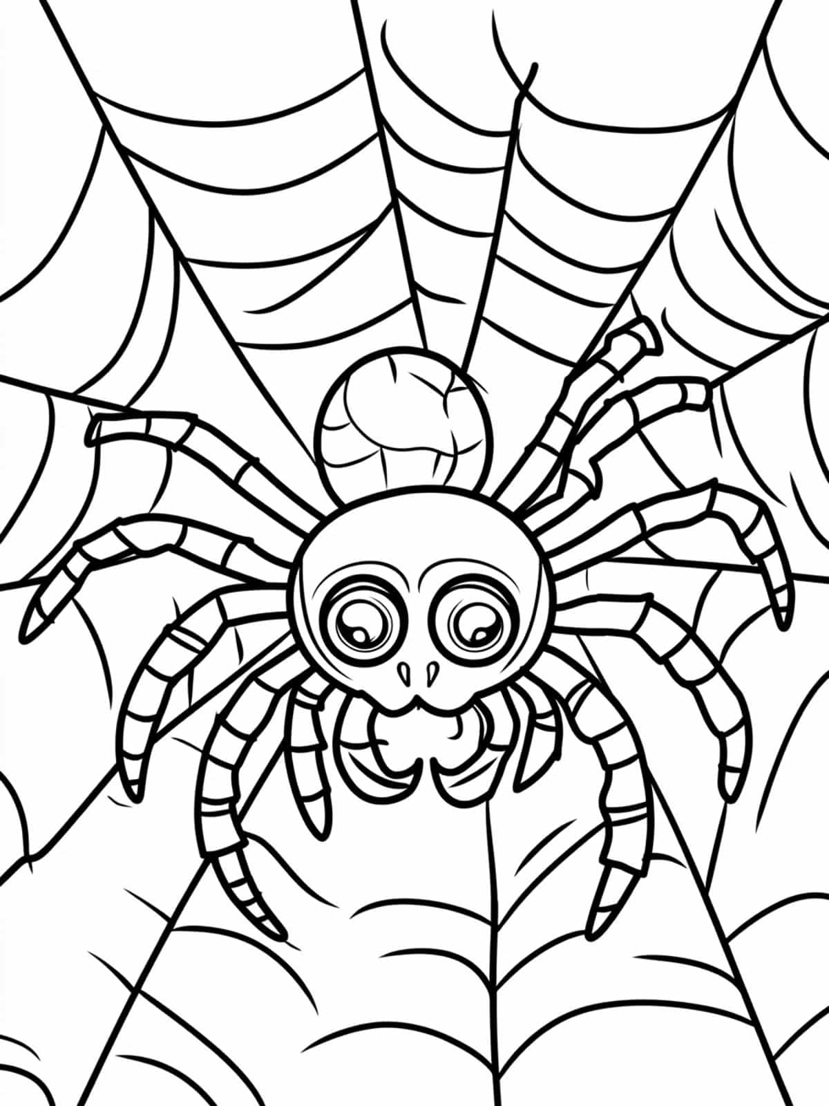 Spider With Eight Eyes Coloring Page Simple