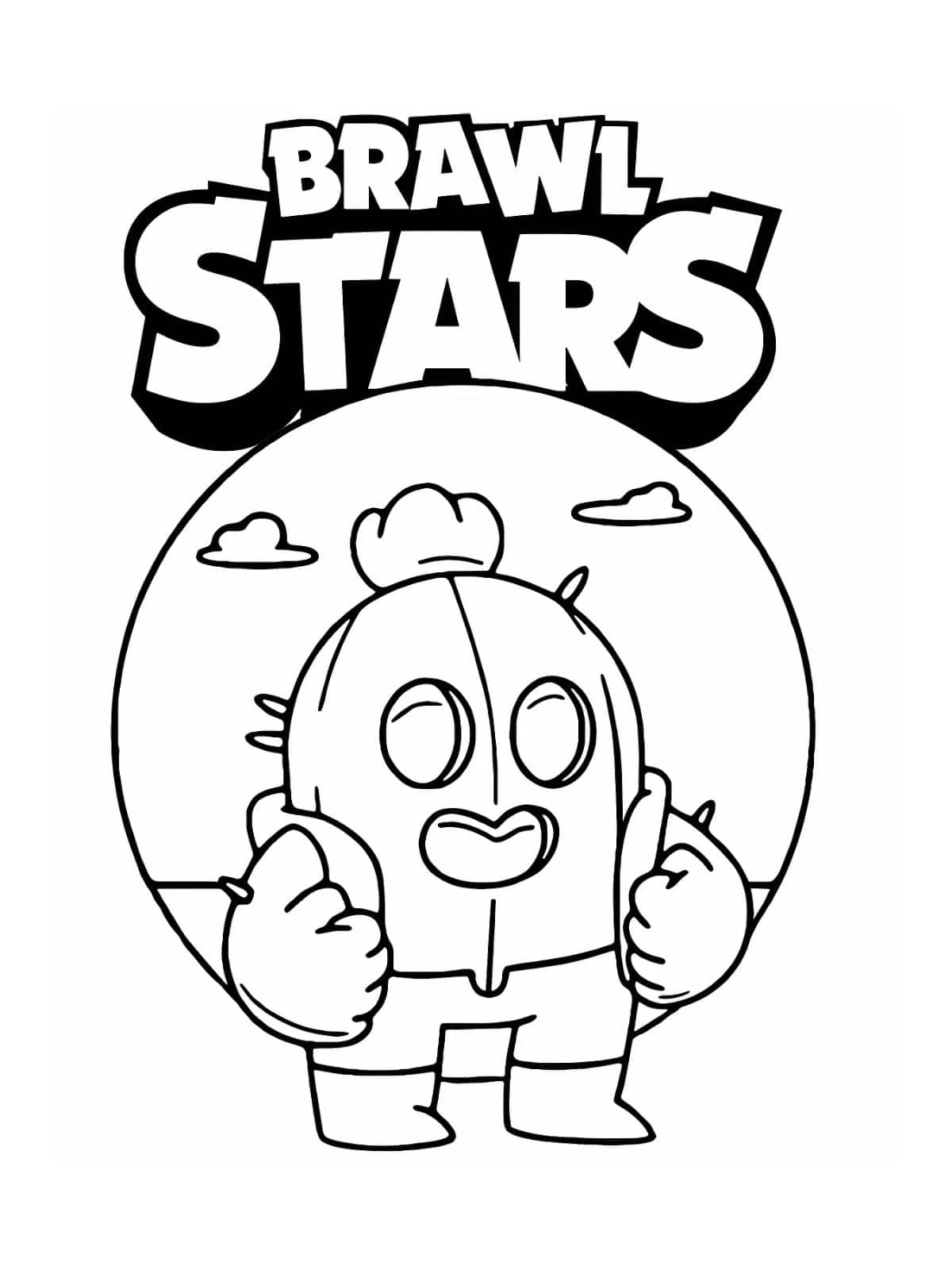 Spike Brawl Stars Coloring Pages